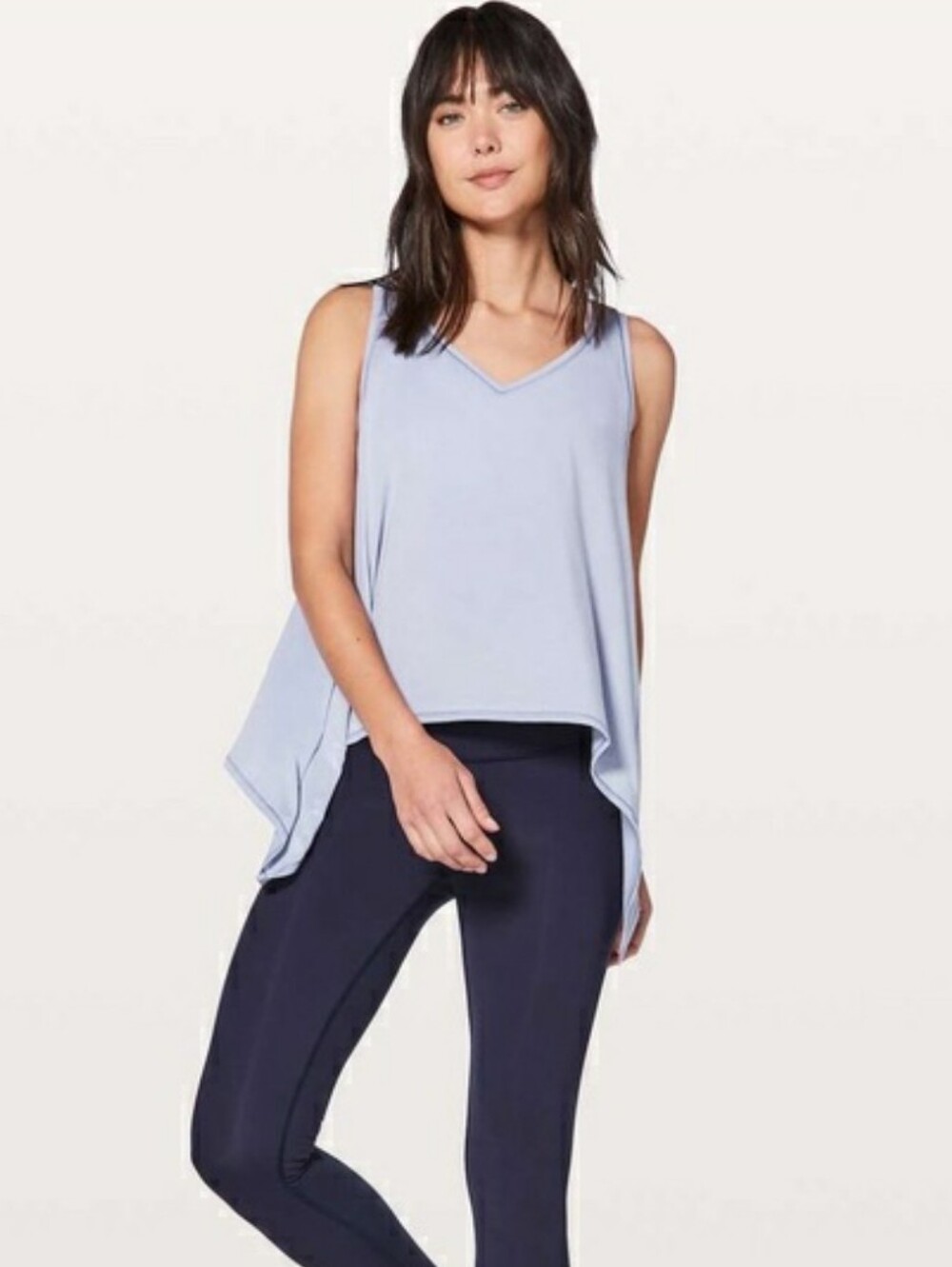 lululemon athletica Light Blue V-Neck Swing Tank